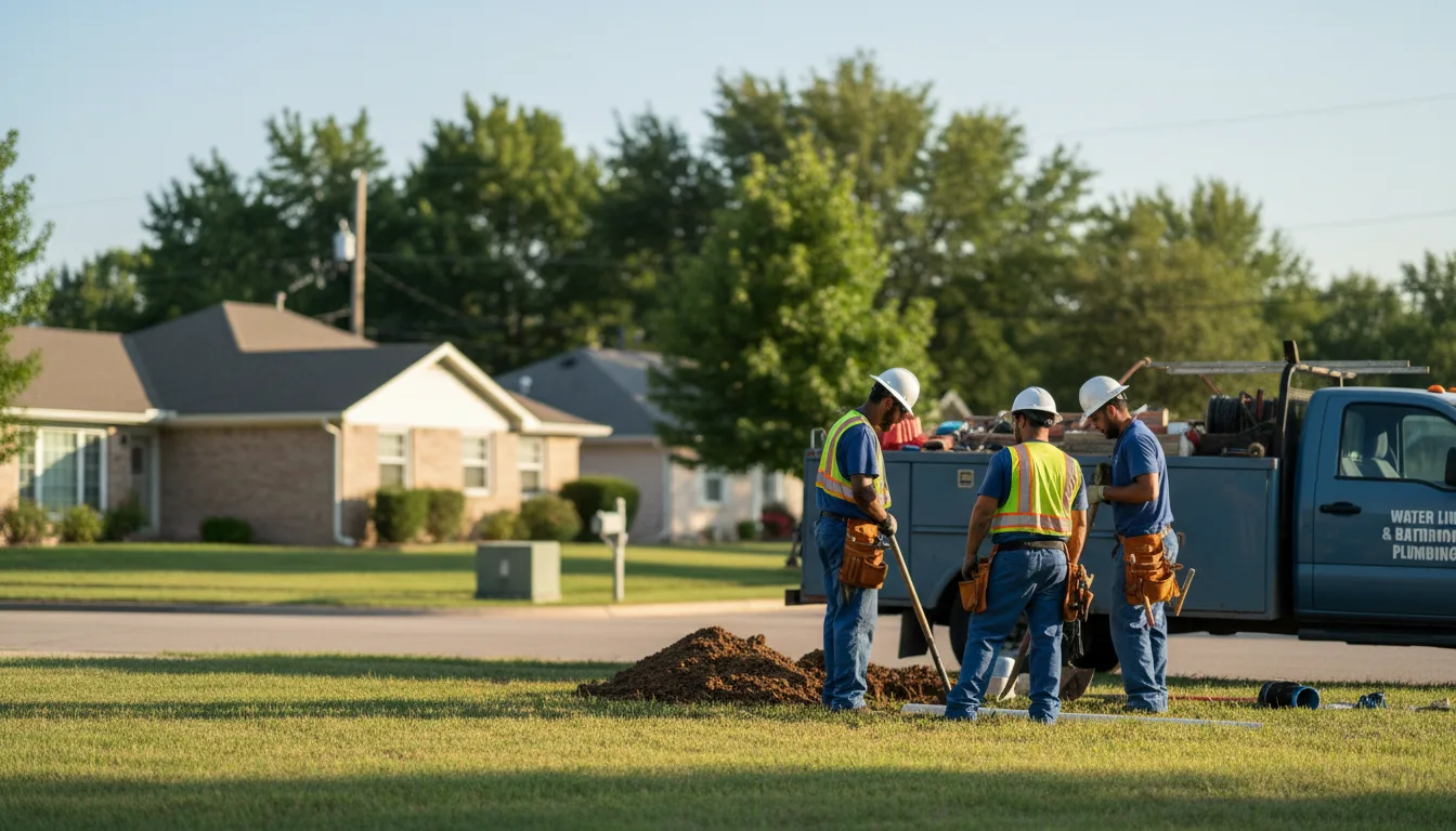 Residential water line and bathroom plumbing service in Ulman, MO